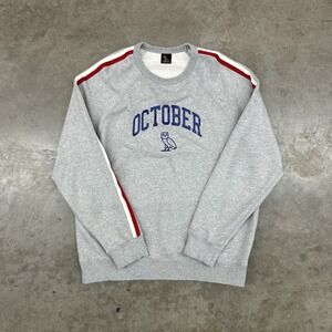 OVO October Ivy League SS21 Crewneck Crewneck Grey Owl Sweatshirt Mens XL